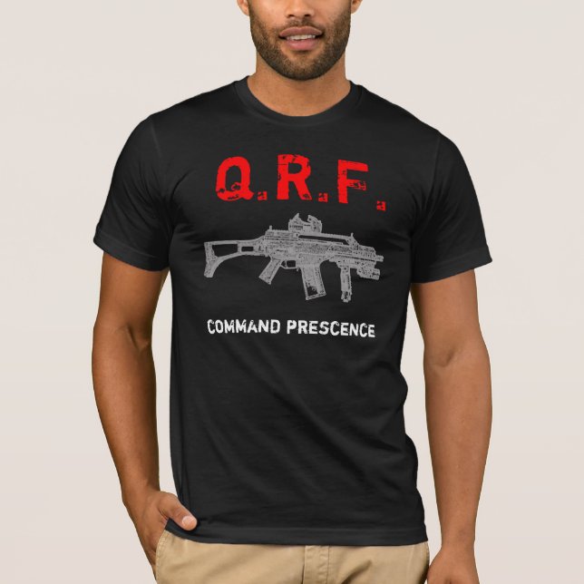 Camiseta Q.R.F., prescence do comando (Frente)