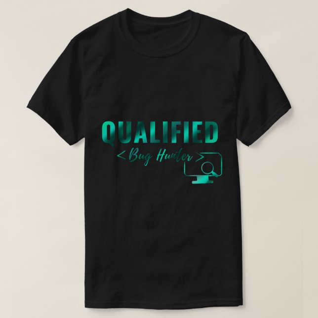 Camiseta qa engenheiro clássico (Frente do Design)