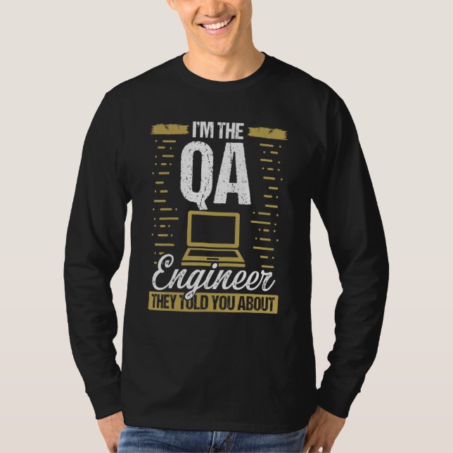 Camiseta QA Engineering Code Testing Quality Assurance Soft (Frente)