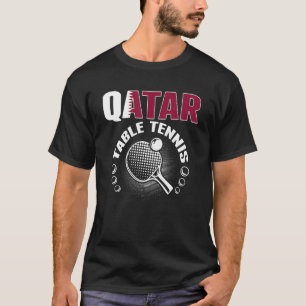 Camiseta Qatar Mesa de Tênis de de Suporte Qatari Ping Pong