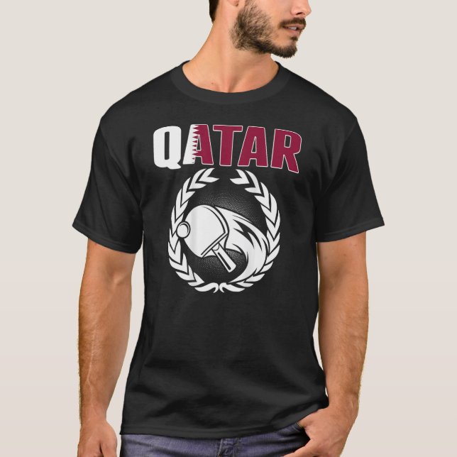 Camiseta Qatar Ping Pong  Proud Qatari Table Tennis Support (Frente)