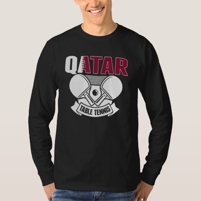 Camiseta Qatar Ping Pong  Proud Qatari Table Tennis Support (Frente)