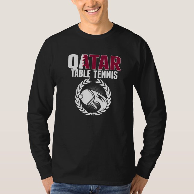 Camiseta Qatar Table Tennis  Qatari Ping Pong Supporter Spo (Frente)