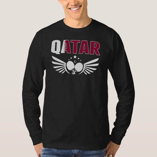 Camiseta Qatar Table Tennis   Support Qatari Ping Pong Team (Frente)