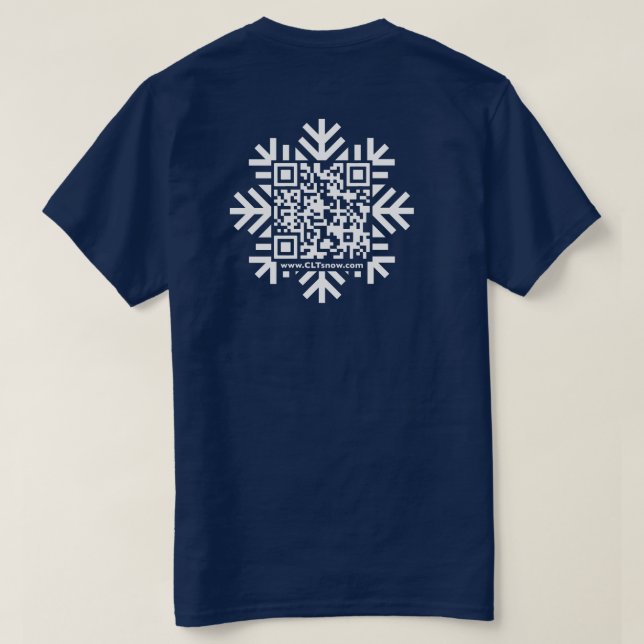 Camiseta QR-code Floco de Neve Unisex (Verso do Design)