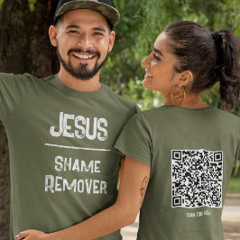 Camiseta QR Code Jesus Shame Remover Hope Christian