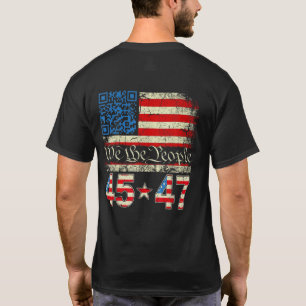 Camiseta QR Presidente Trump 45/47 Trump Dancing Code