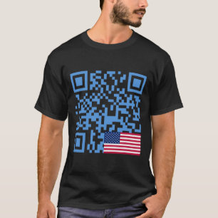 Camiseta Qr Presidente Trump Dança Código Engraçado Bandeir