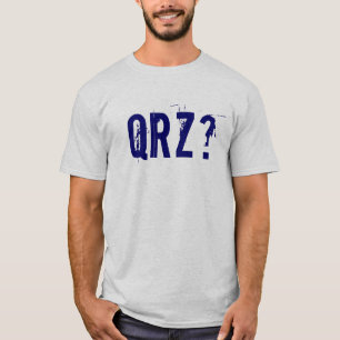 Camiseta QRZ? T-shirt de rádio masculino do presunto
