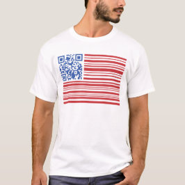 Camiseta QSA- USA FLAG -QR CODE  by QRAZY Q