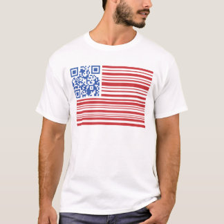 Camiseta QSA- USA FLAG -QR CODE by QRAZY Q