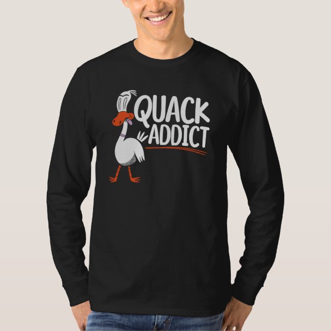 Camiseta Quack Addict Duckling Bird Waterfowl Duck   1 (Frente)