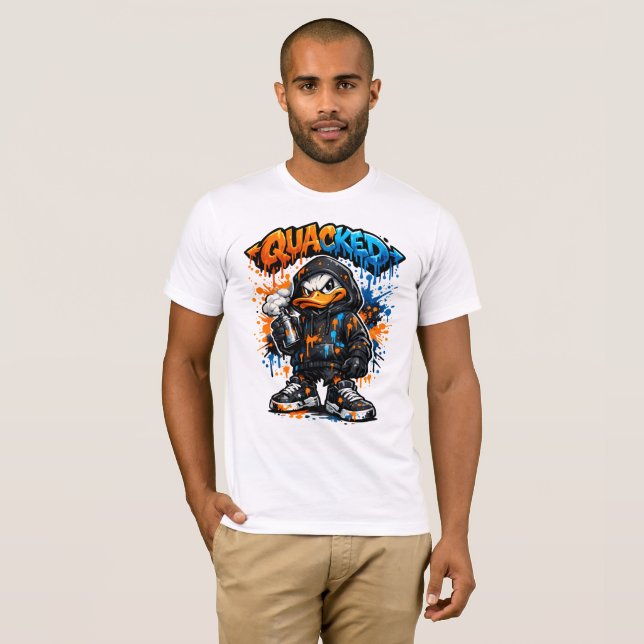 Camiseta Quacked Graffiti Streetwear (Frente Completa)