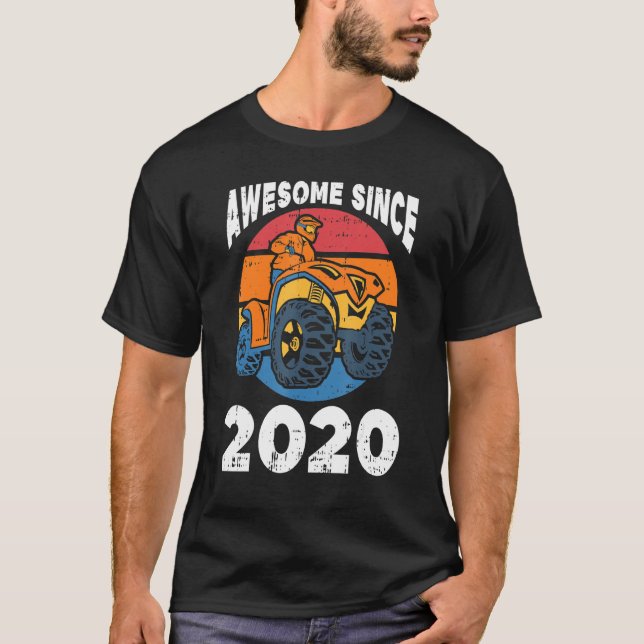 Camiseta Quad Atv Quatro Rodas Desde 2020 segundo aniversár (Frente)