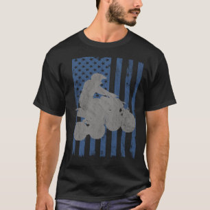 Camiseta Quad Biker American Flag ATV Quatro Rodas Quad Bik