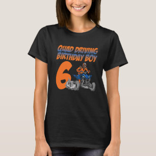 Camiseta Quad Drivers Birthday Boy 6 Quad Bike Atv Gear