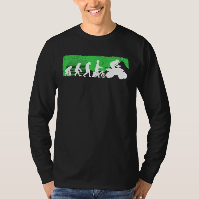 Camiseta Quad Retro Quad Riding Quatro Rodas Atv Para Rapaz (Frente)