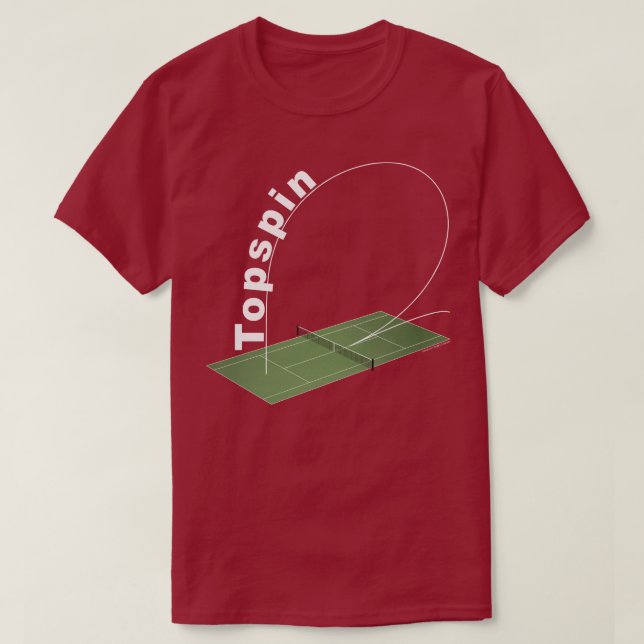 Camiseta Quadra de Tênis com Topspin (Frente do Design)