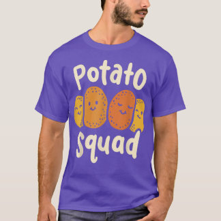 Camiseta Quadrado de Batata de Kawaii Vegetais do Vegan