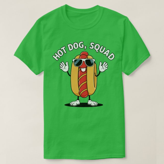 Camiseta Quadrado de Cães Quentes 1 (Frente do Design)