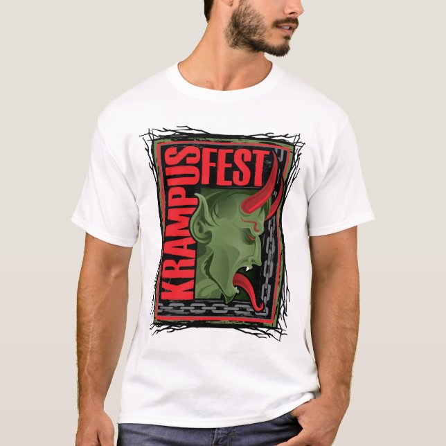 Camiseta Quadrado de Krampus (camisetas claras) (Frente)