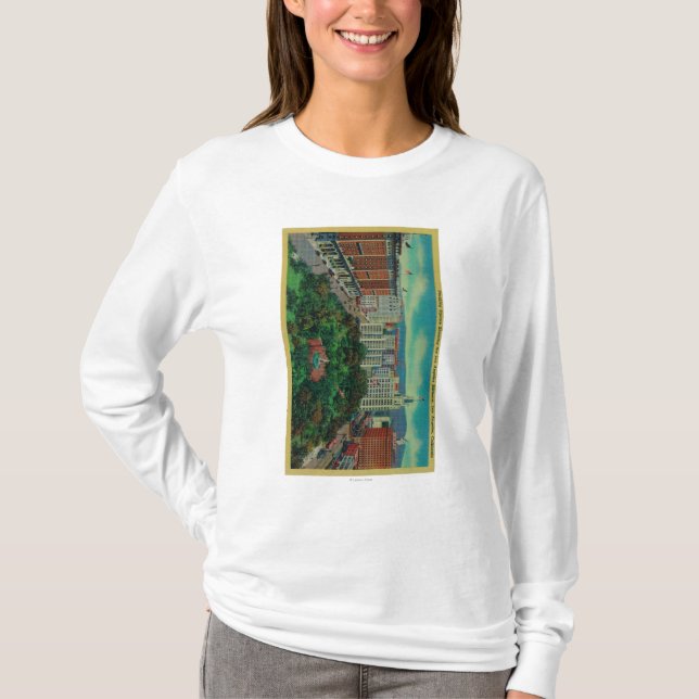 Camiseta Quadrado de Pershing que mostra a Los Angeles (Frente)