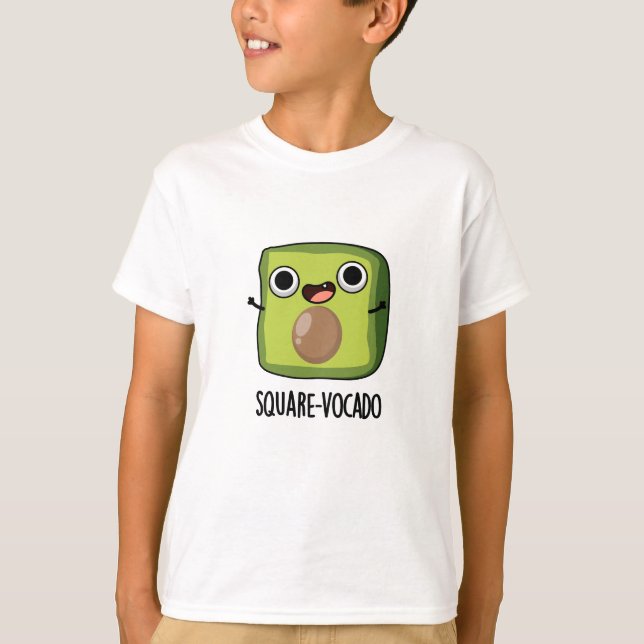 Camiseta Quadrado Engraçado Funny Avocado Puns (Frente)