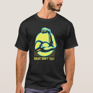 Camiseta Quadrado Não Texto Solução Humor Malhação Gym Sayi