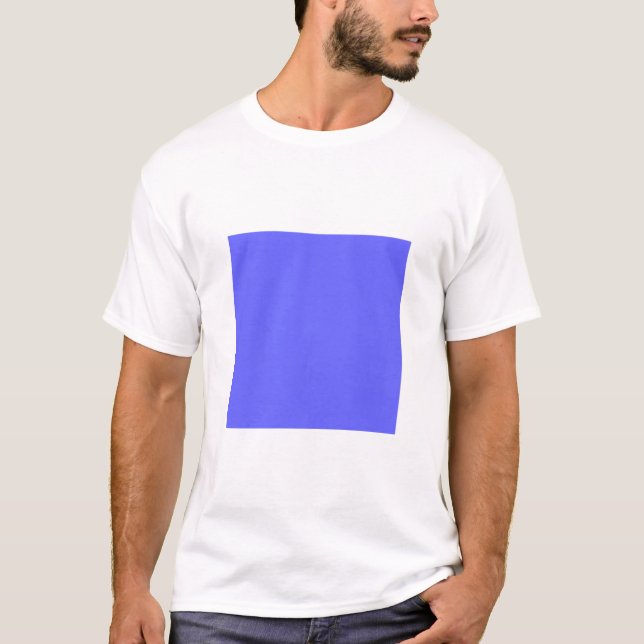 Camiseta Quadrado simples - Azul elétrico (Frente)
