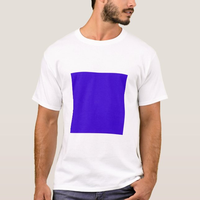 Camiseta Quadrado Simples - Azul Profundo (Frente)