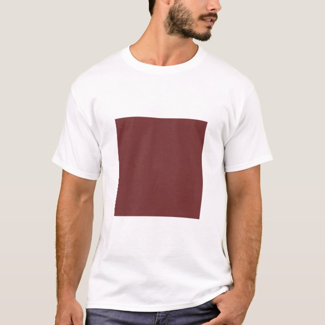 Camiseta Quadrado Simples - Castanho Escuro (Frente)