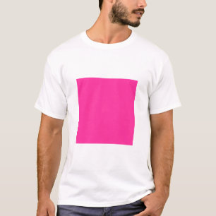 Camiseta Quadrado Simples - Rosa Quente