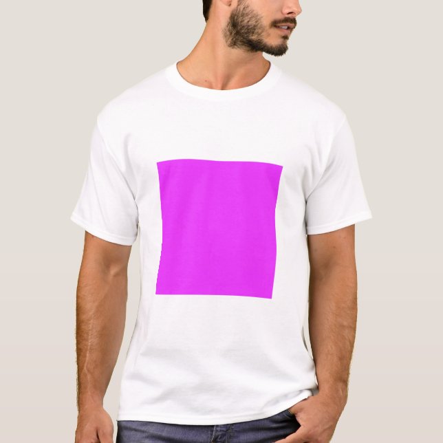 Camiseta Quadrado Simples - Roxo Neon (Frente)