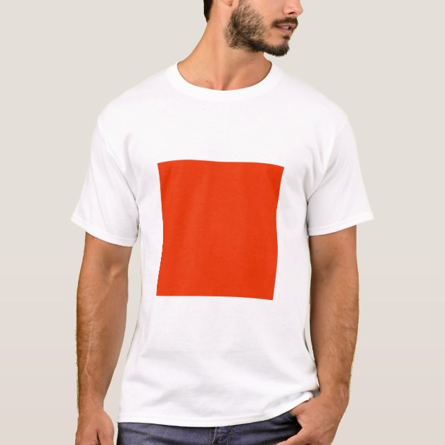 Camiseta Quadrado Simples - Vermelho Brick (Frente)