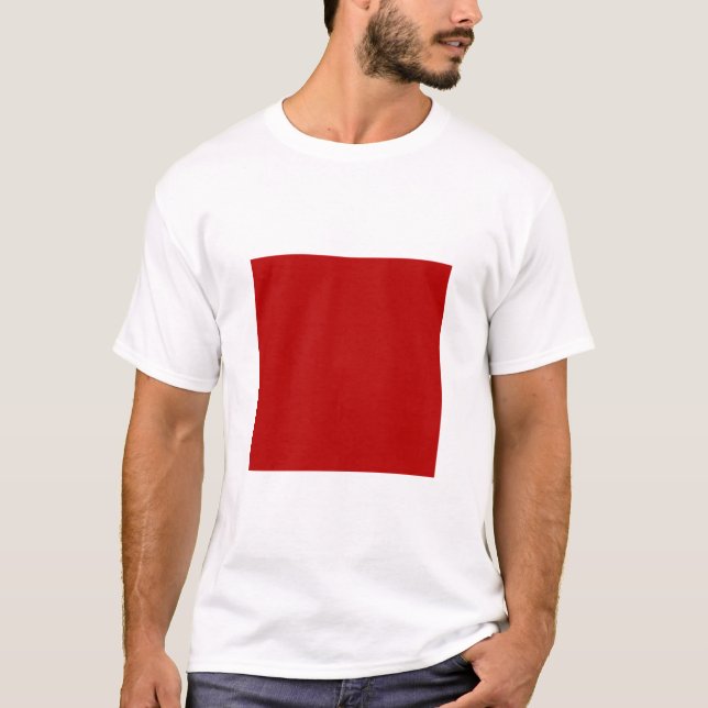 Camiseta Quadrado Simples - Vermelho Ruby (Frente)
