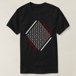 Camiseta Quadrado vermelho e branco com Padrões inspirados 