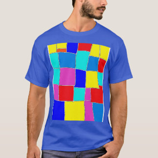 Camiseta quadrados abstrato