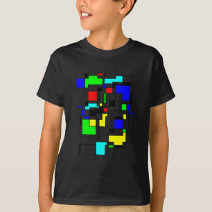 Camiseta Quadrados Aleatórios Homenagem a Mondrian