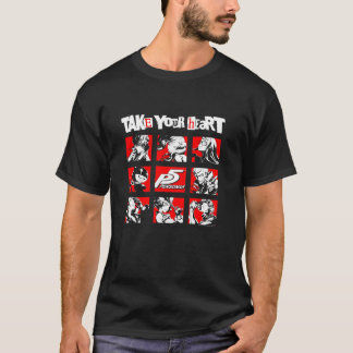 Camiseta Quadrados de Caracteres Persona 5