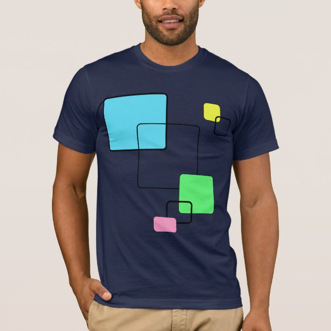 Camiseta Quadrados de néon (Frente)
