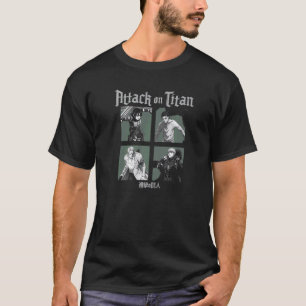 Camiseta Quadrados de Personagens da 4ª Temporada de Attack