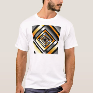 Camiseta Quadrados do ouro e da prata que formam a