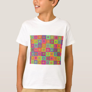 Camiseta Quadrados Geométricos Coloridos