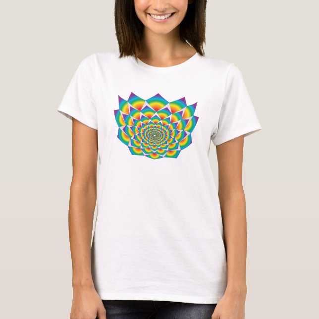 Camiseta QUADRADOS GIRANDO - Lotus (Frente)