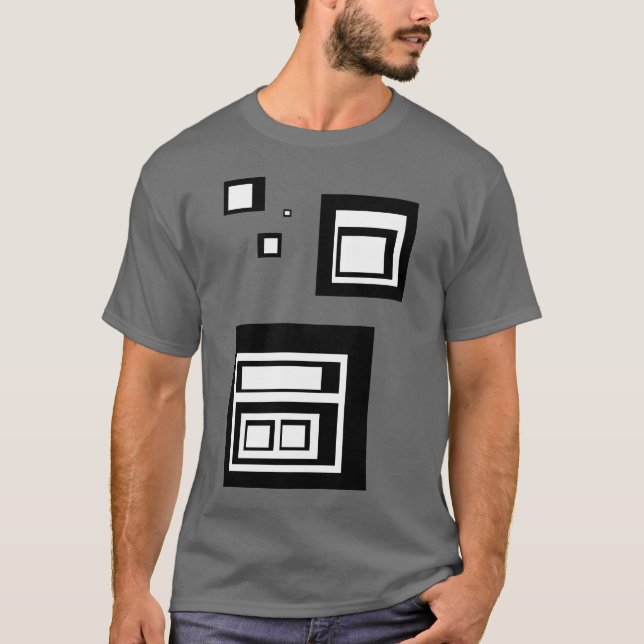 Camiseta Quadrados preto e branco (Frente)