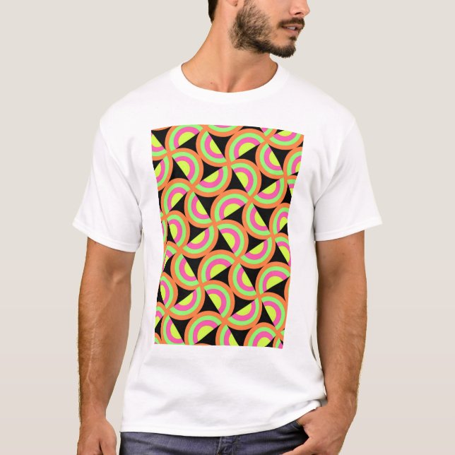 Camiseta Quadrados psicadélicos (Frente)