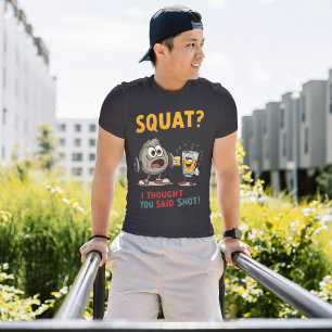 Camiseta Quadrados Que Eu Pensei Que Você Disse Tiros Engra