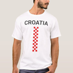 Camiseta Quadrados Verticais da Croácia