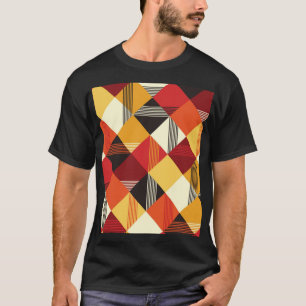 Camiseta Quadrados Vintage: Simples Striped Sem Costura.