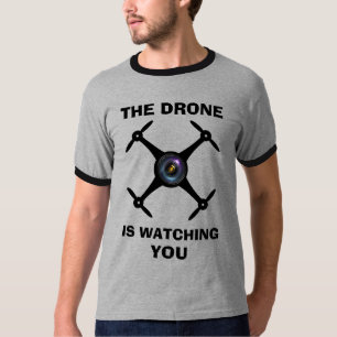Camiseta Quadricóptero Moderno UAV Citação Engraçada de